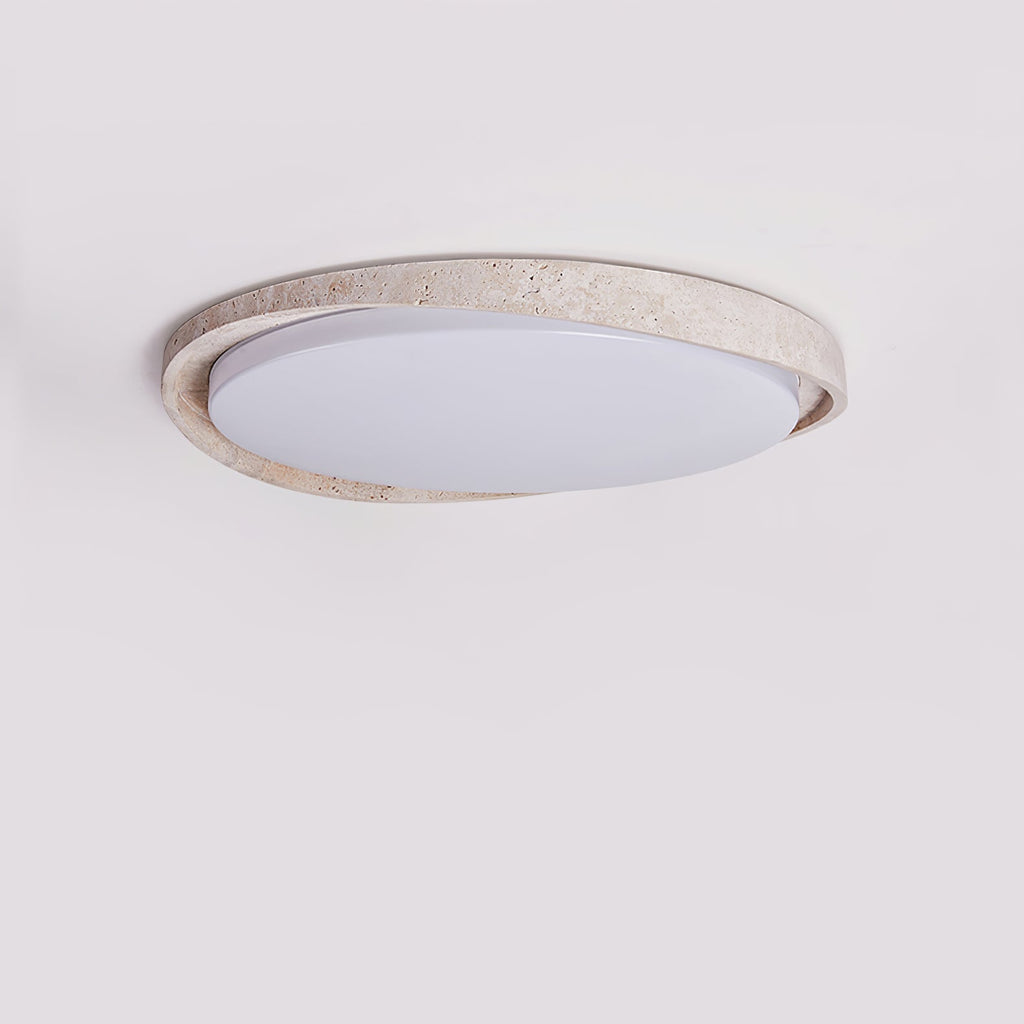 Vanoren Oval Frame Travertine Ceiling Light