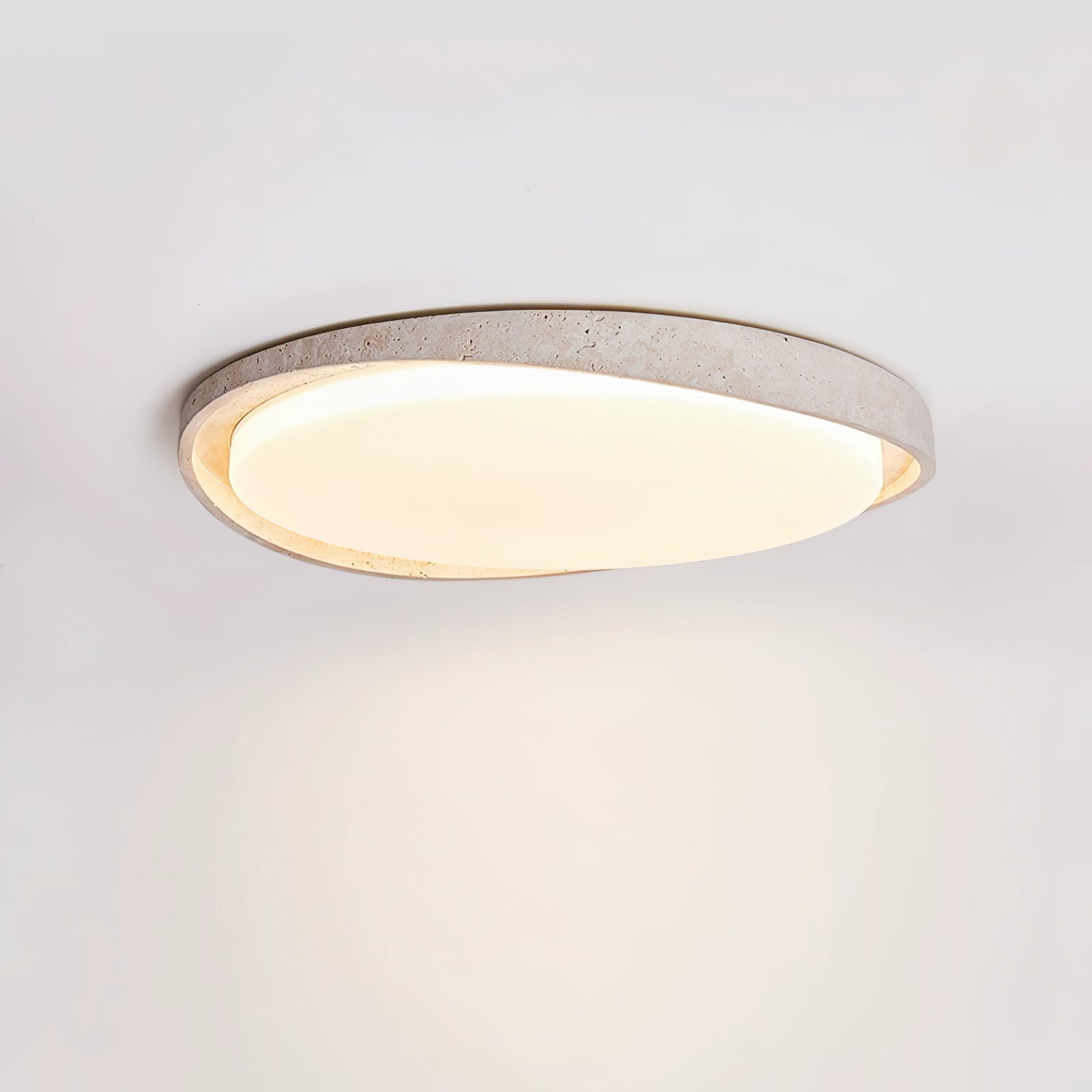Vanoren Oval Frame Travertine Ceiling Light