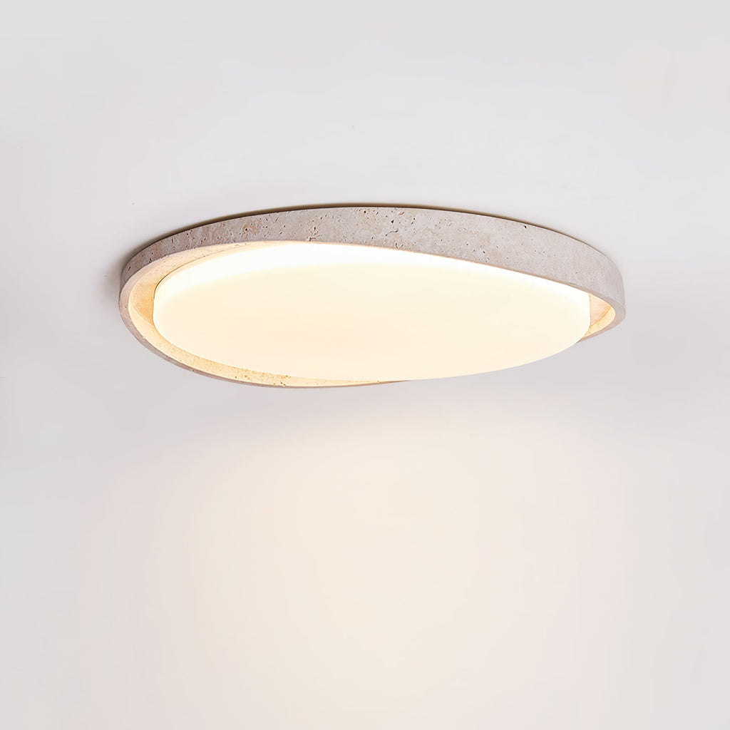 Vanoren Oval Frame Travertine Ceiling Light