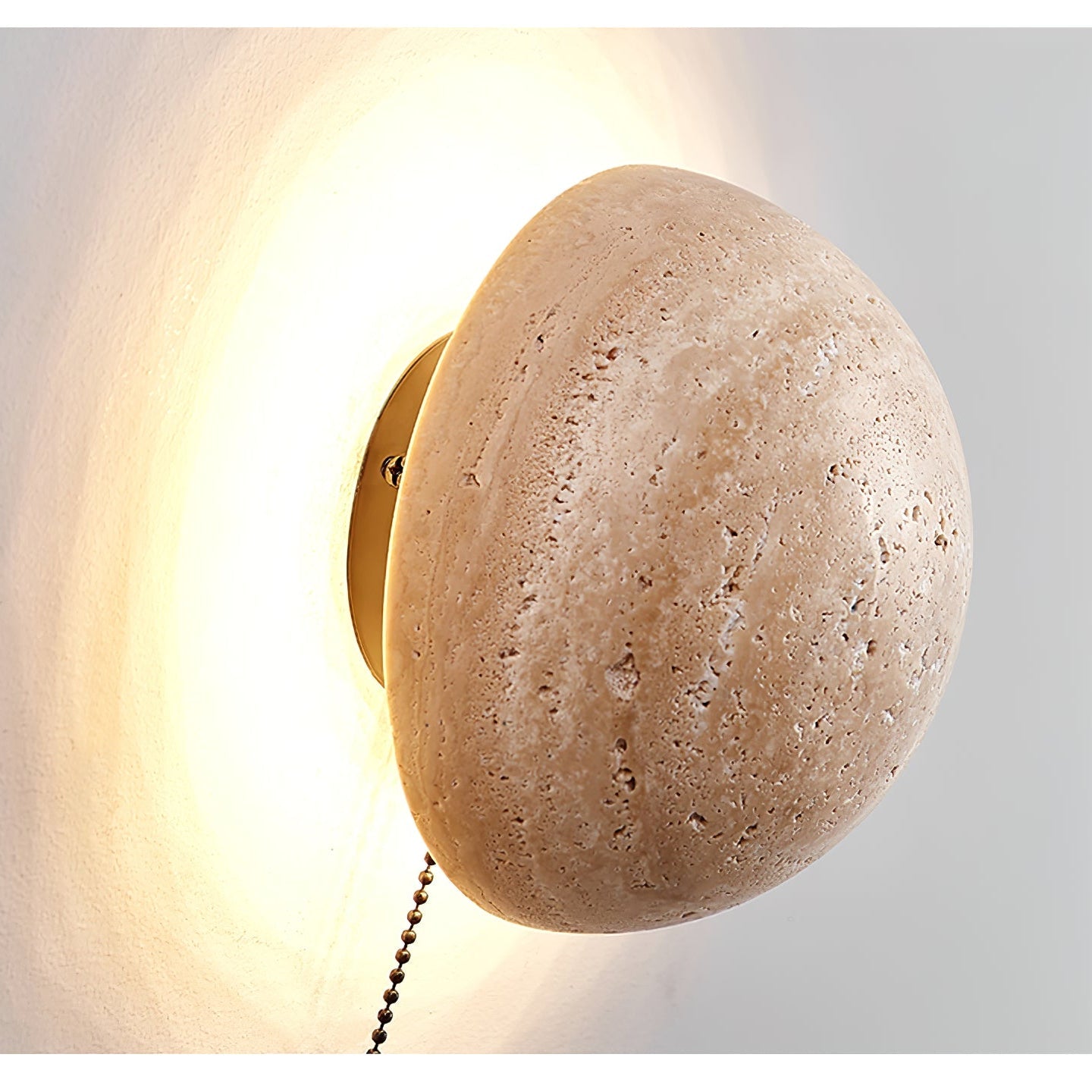 Nyvarion Minimalist Travertine Wall Light