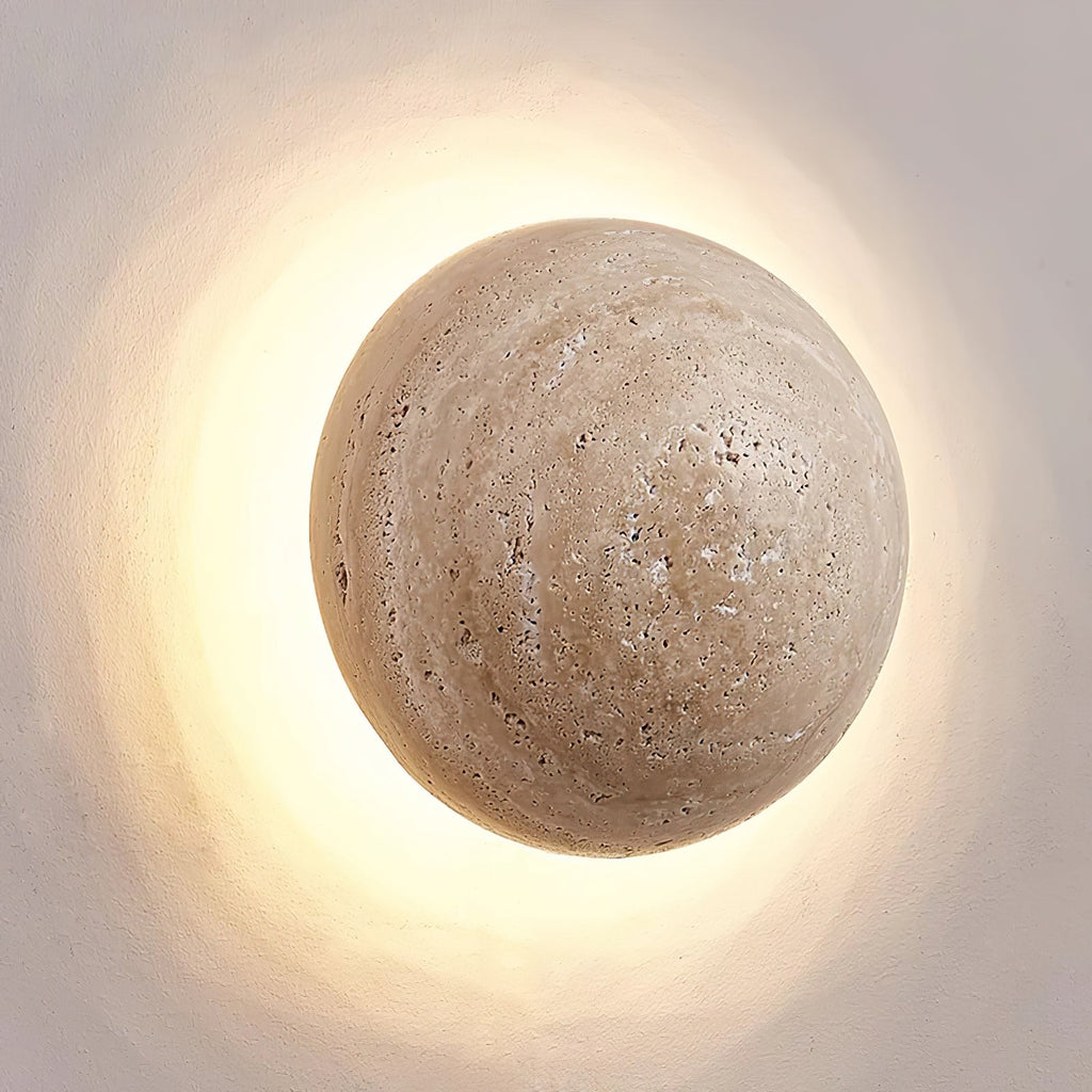 Nyvarion Minimalist Travertine Wall Light
