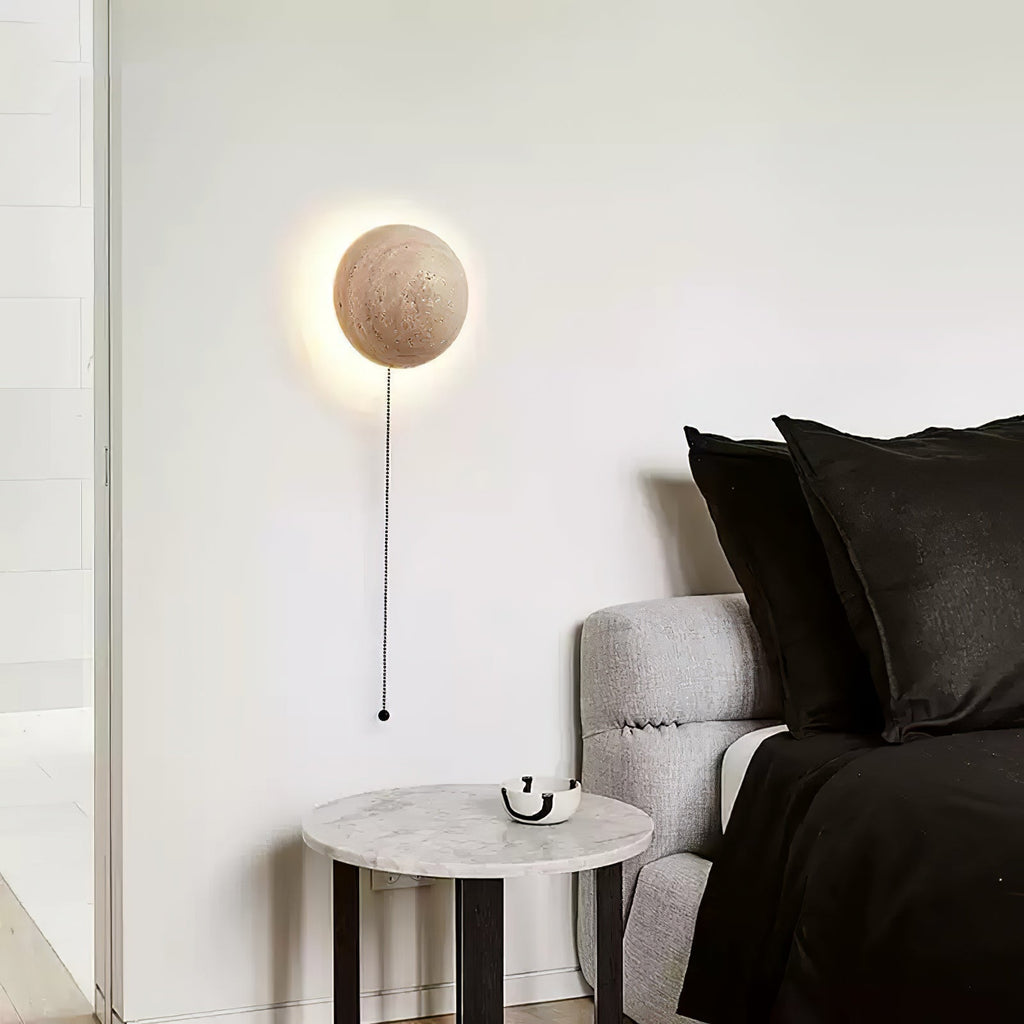 Nyvarion Minimalist Travertine Wall Light