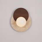 Eclipse Wall Lamp  Overlapping Travertine