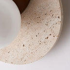 Eclipse Wall Lamp  Overlapping Travertine
