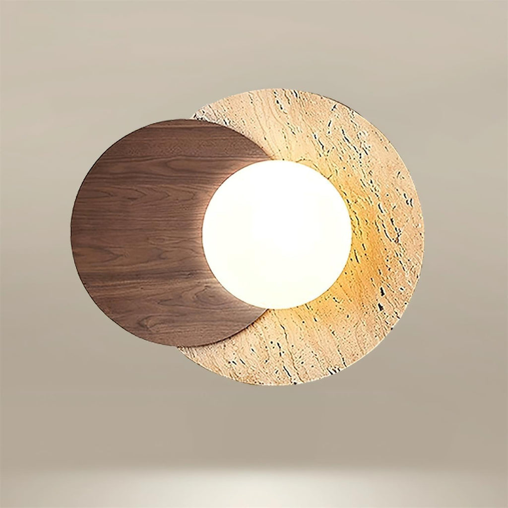 Zelirir Wall Light Minimalist in Travertine - Kingsley Beaumont