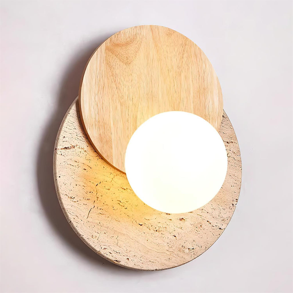 Zelirir Wall Light Minimalist in Travertine - Kingsley Beaumont