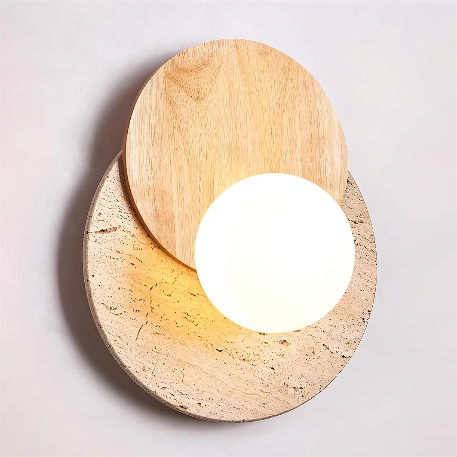 Zelirir Wall Light Minimalist in Travertine - Kingsley Beaumont
