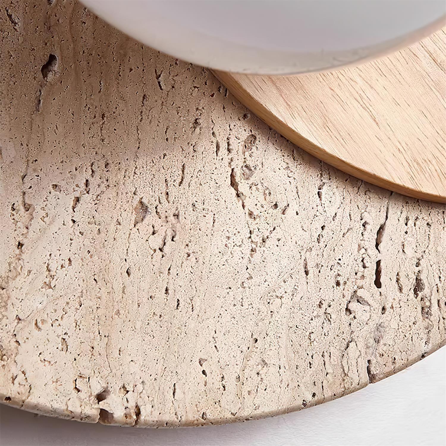 Zelirir Wall Light Minimalist in Travertine - Kingsley Beaumont