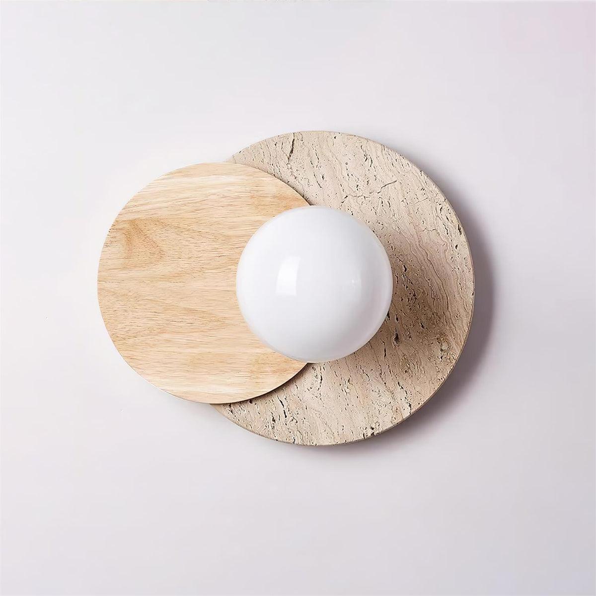 Zelirir Wall Light Minimalist in Travertine - Kingsley Beaumont