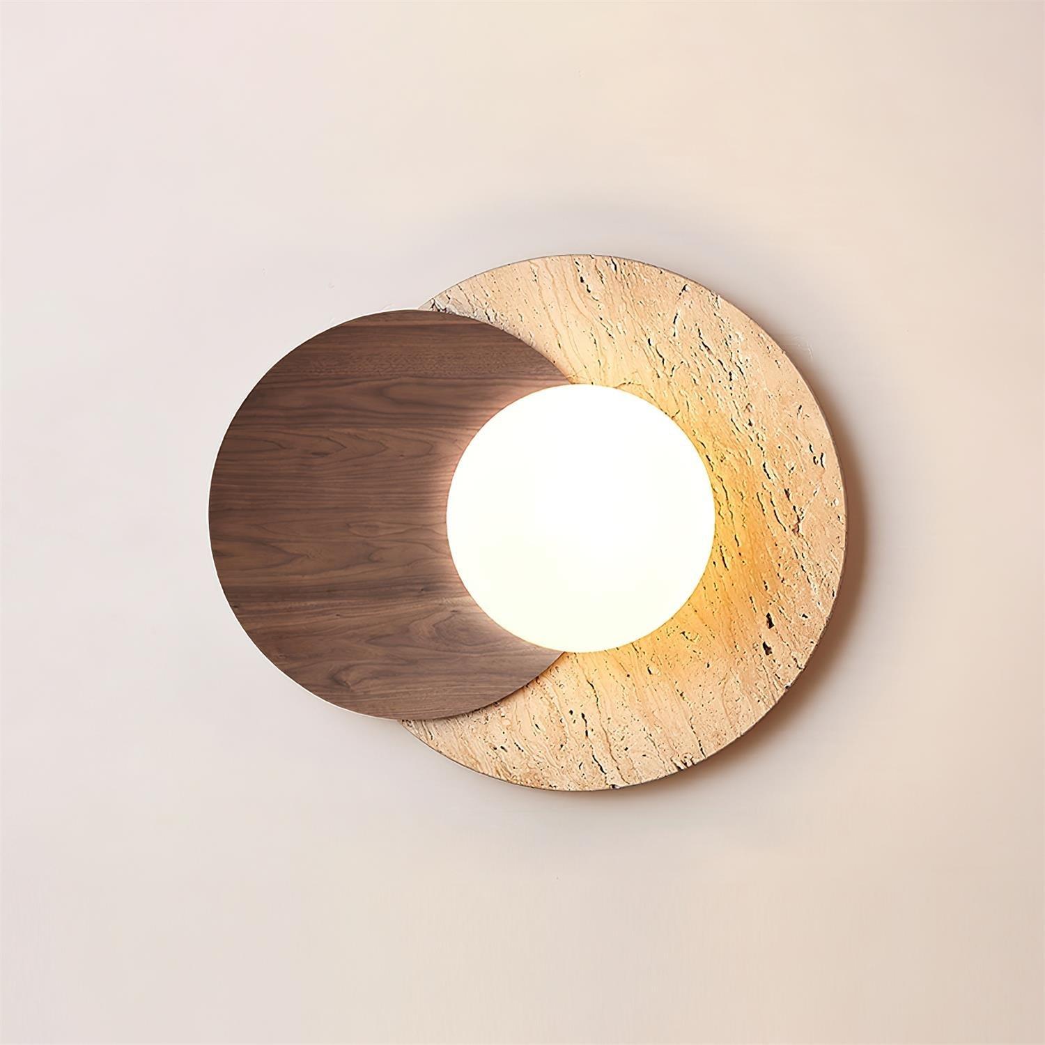 Zelirir Wall Light Minimalist in Travertine - Kingsley Beaumont