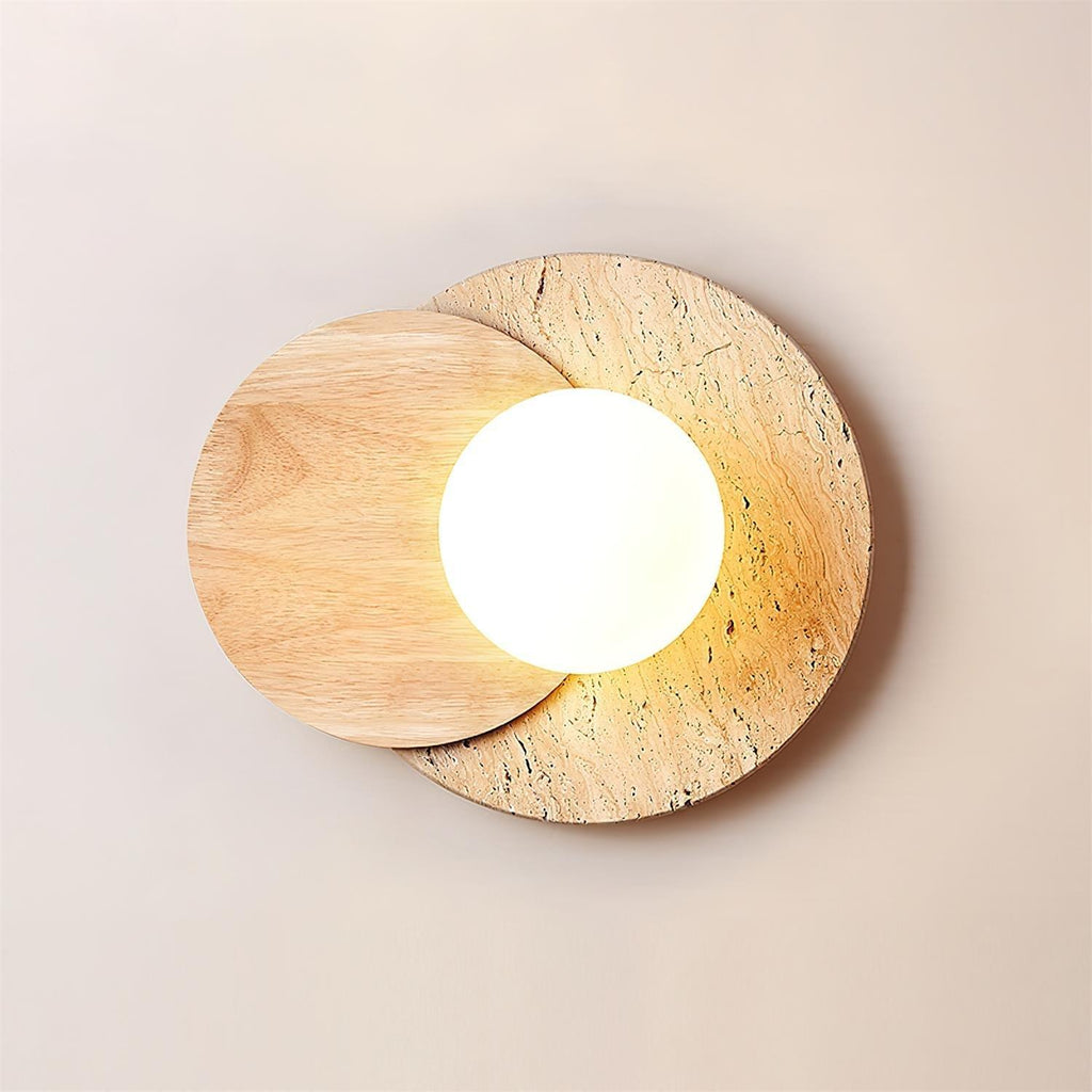 Zelirir Wall Light Minimalist in Travertine - Kingsley Beaumont