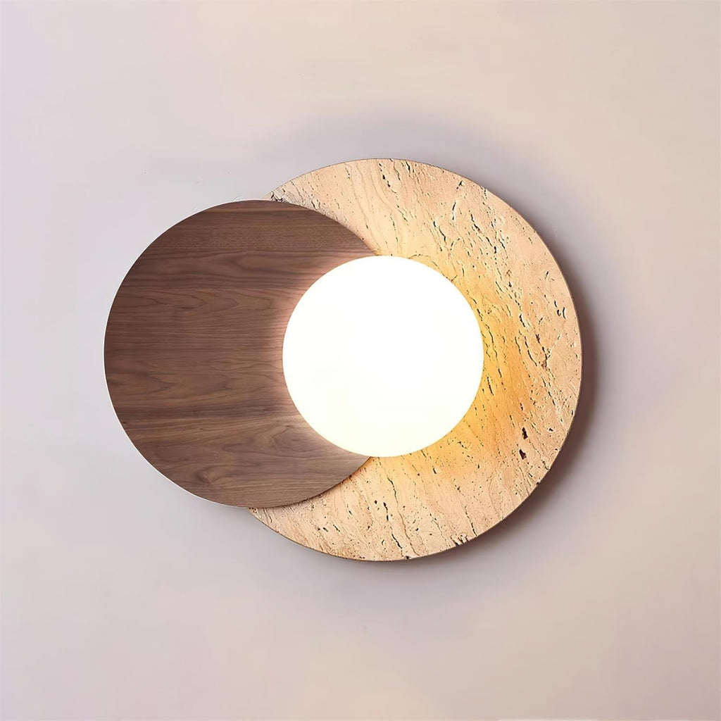 Zelirir Wall Light Minimalist in Travertine - Kingsley Beaumont