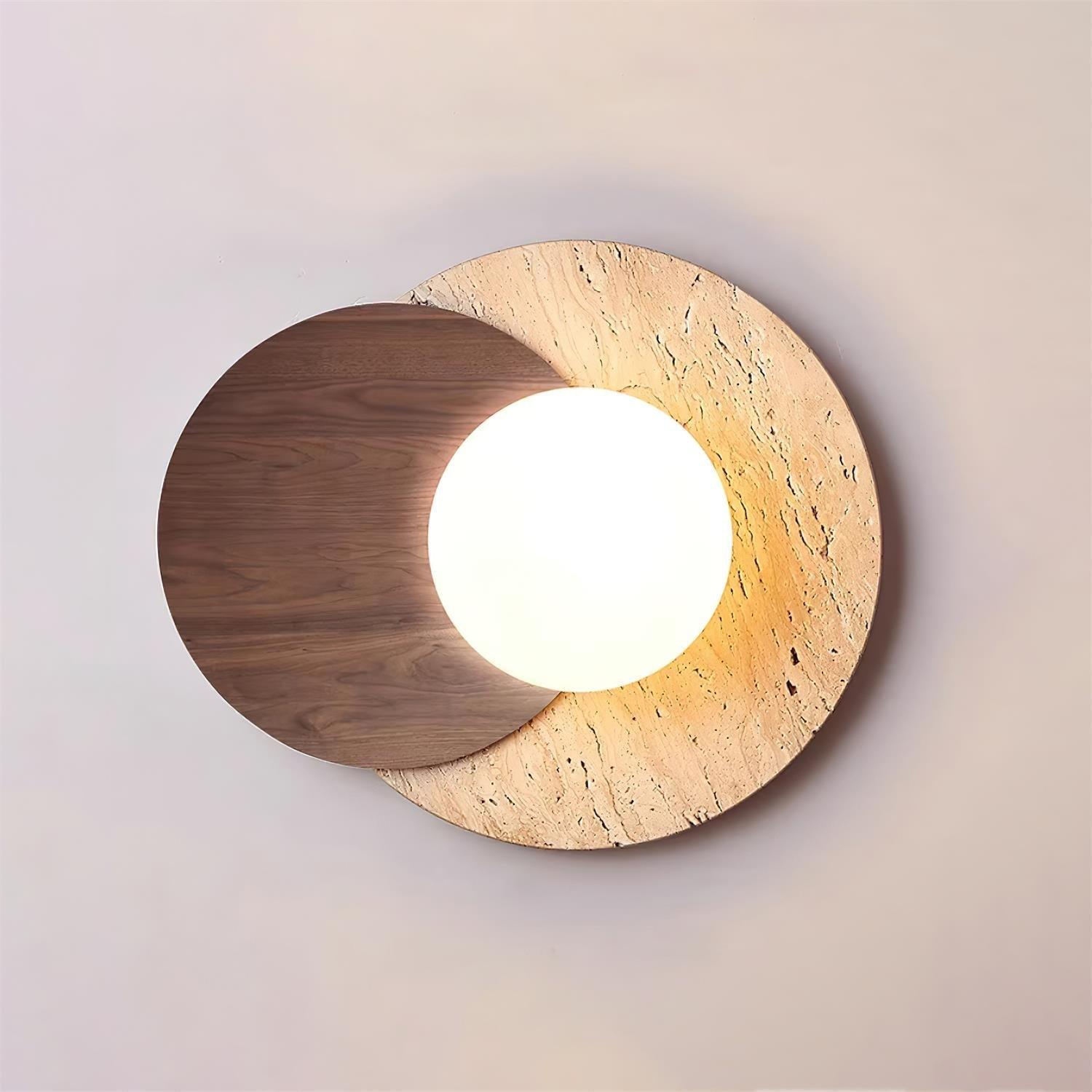 Zelirir Wall Light Minimalist in Travertine - Kingsley Beaumont