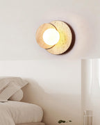 Zelirir Wall Light Minimalist in Travertine - Kingsley Beaumont