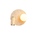 Armara Travertine Disc Wall Light