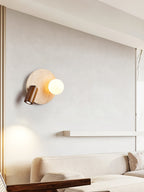 Armara Travertine Disc Wall Light