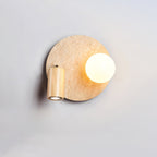 Armara Travertine Disc Wall Light