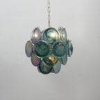 Aurora Chandelier Multicolor Murano Disc Layered Artistic