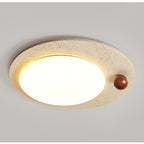 Circular Travertine  Ceiling Light