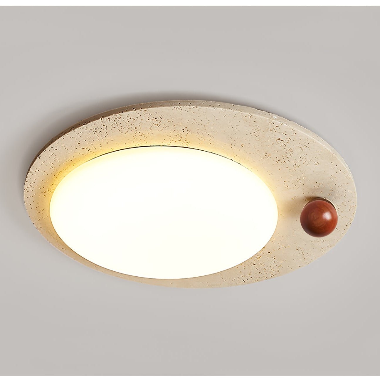 Circular Travertine  Ceiling Light