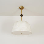 Ceiling Light in Fabric, Metal and Wood for Warm Interiors Elegant