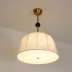 Ceiling Light in Fabric, Metal and Wood for Warm Interiors Elegant