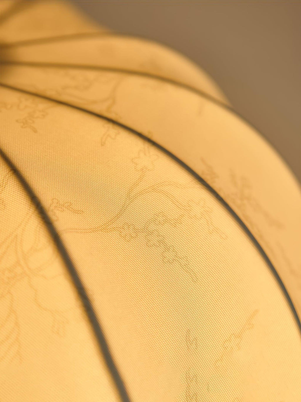 Ceiling Light in Fabric, Metal and Wood for Warm Interiors Elegant