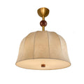 Ceiling Light in Fabric, Metal and Wood for Warm Interiors Elegant