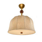 Ceiling Light in Fabric, Metal and Wood for Warm Interiors Elegant