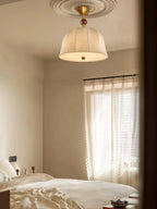 Ceiling Light in Fabric, Metal and Wood for Warm Interiors Elegant