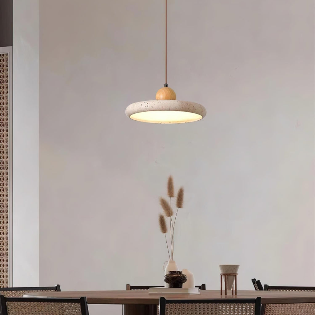 Lydia  Travertine. Pendant Light
