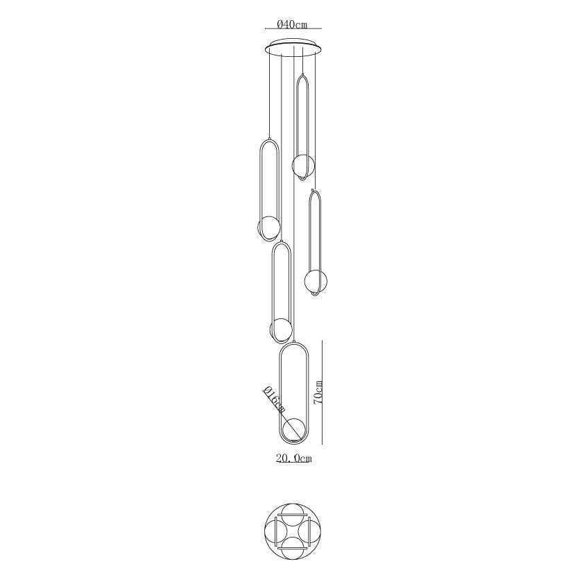Lylorarae  Combination Glass Chandelier