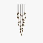 Kristy Design Ball Glass/Metal Pendant Light Gold