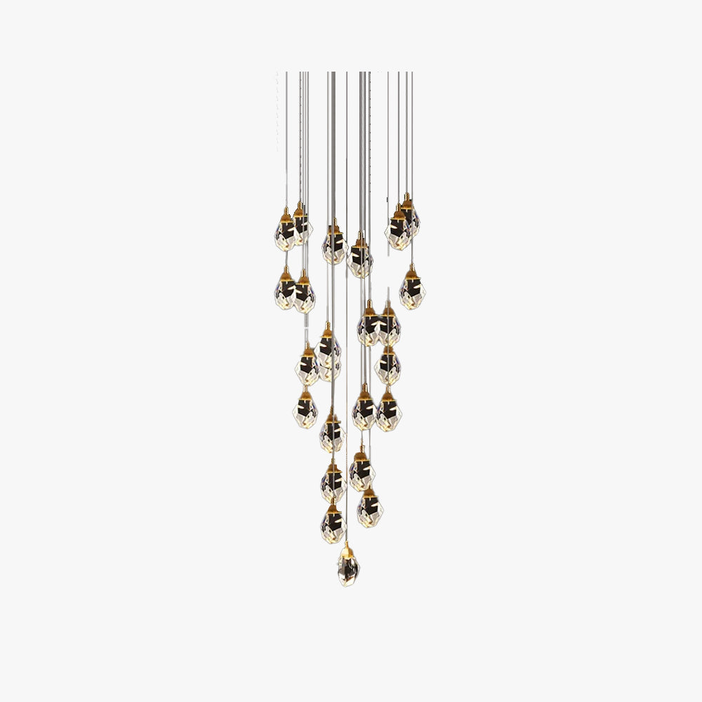 Kristy Design Ball Glass/Metal Pendant Light Gold