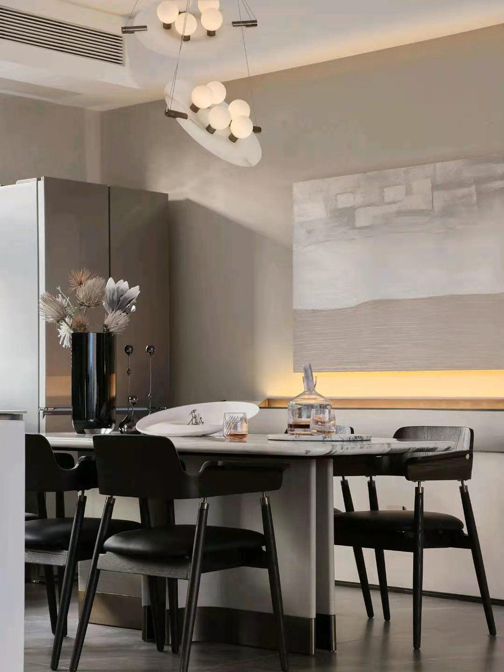 Imirila Disc Shaped Glass  Alabaster Pendant Light