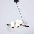 Imirila Disc Shaped Glass  Alabaster Pendant Light