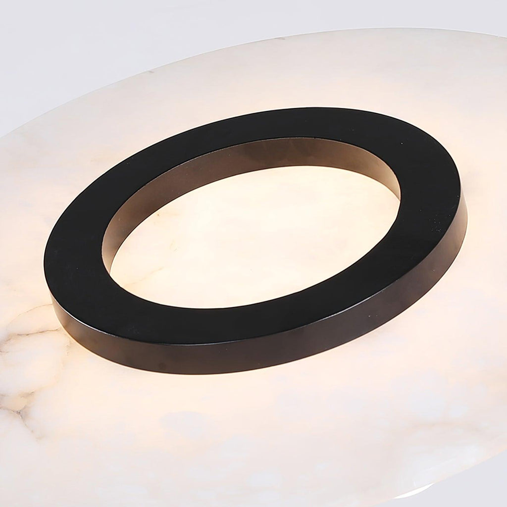 Imirila Disc Shaped Glass  Alabaster Pendant Light