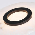 Imirila Disc Shaped Glass  Alabaster Pendant Light
