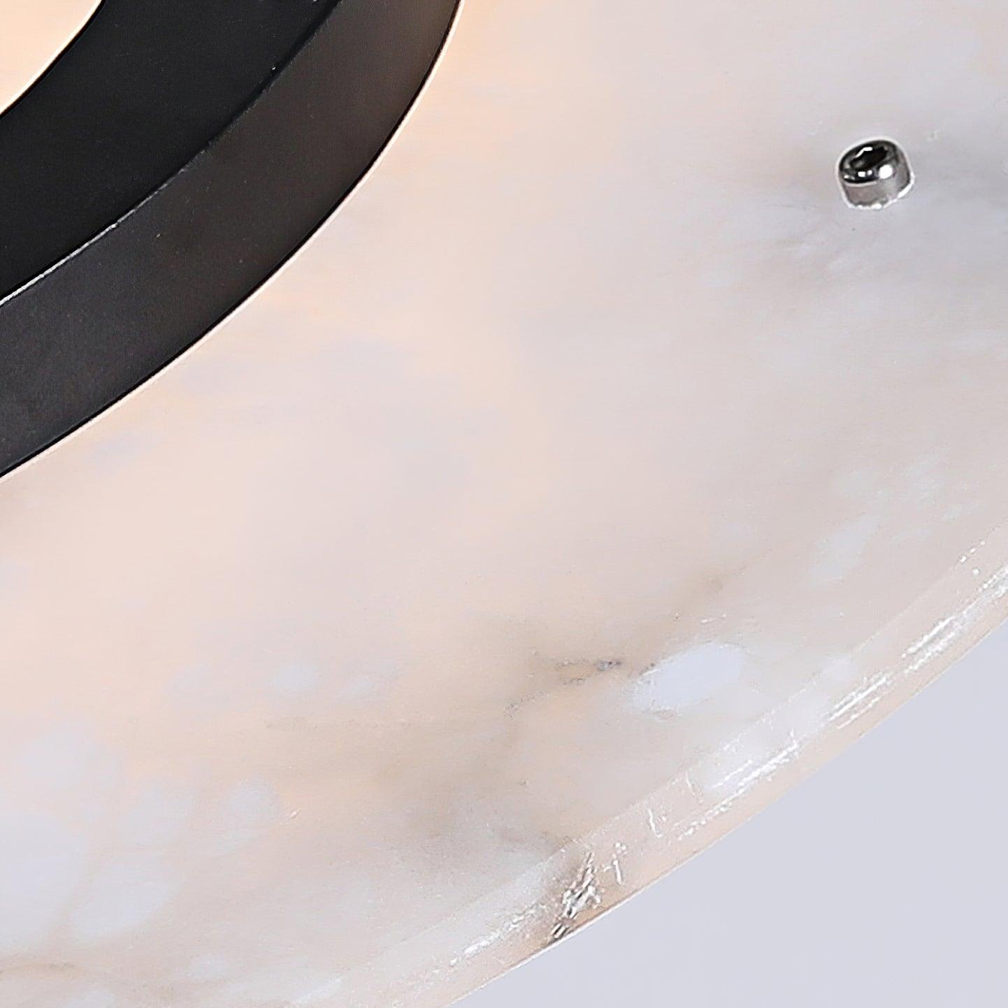 Imirila Disc Shaped Glass  Alabaster Pendant Light