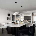 Imirila Disc Shaped Glass  Alabaster Pendant Light