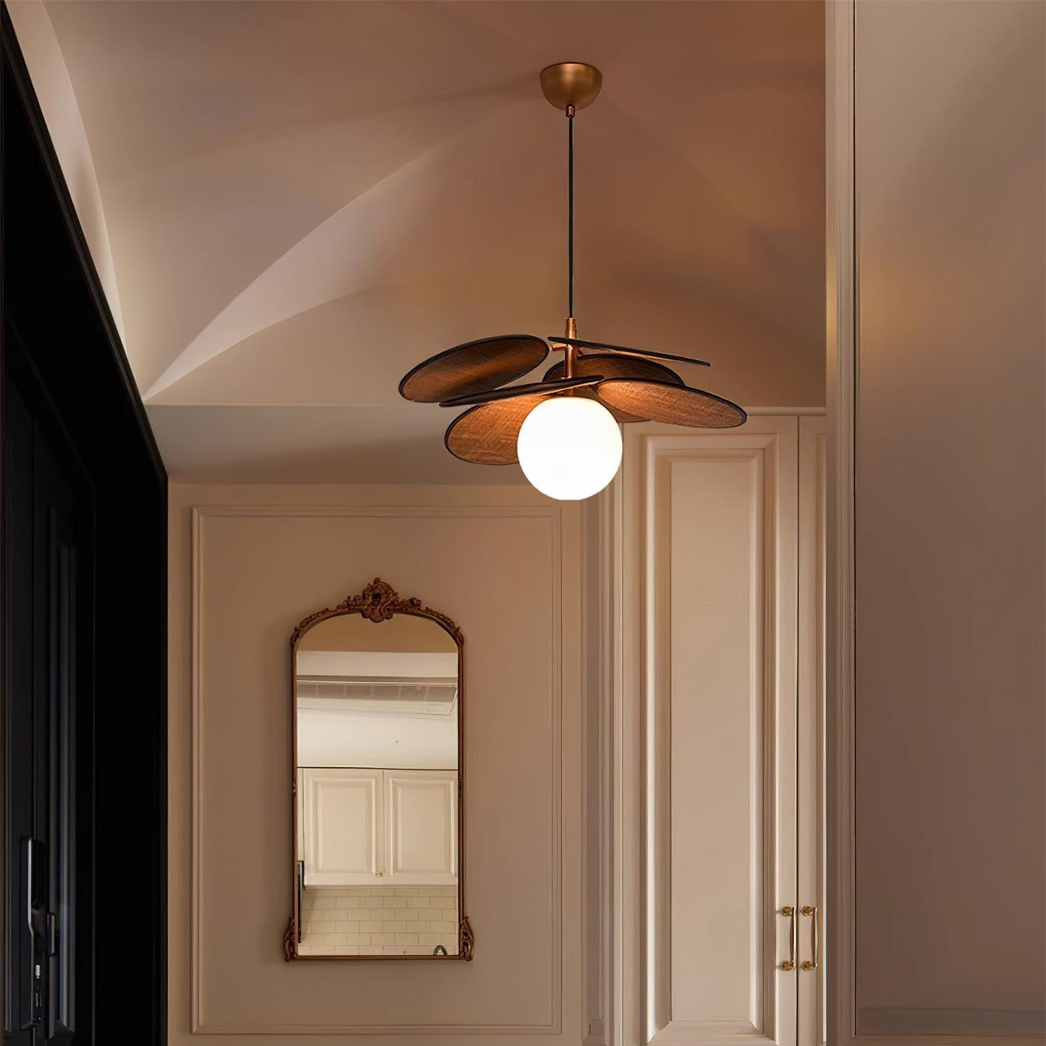 Florin Wooden Petal Pendant Light