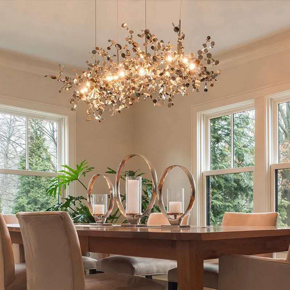 Olivia Artsy Classy Cluster Fireworks Pendant Light, Stainless steel