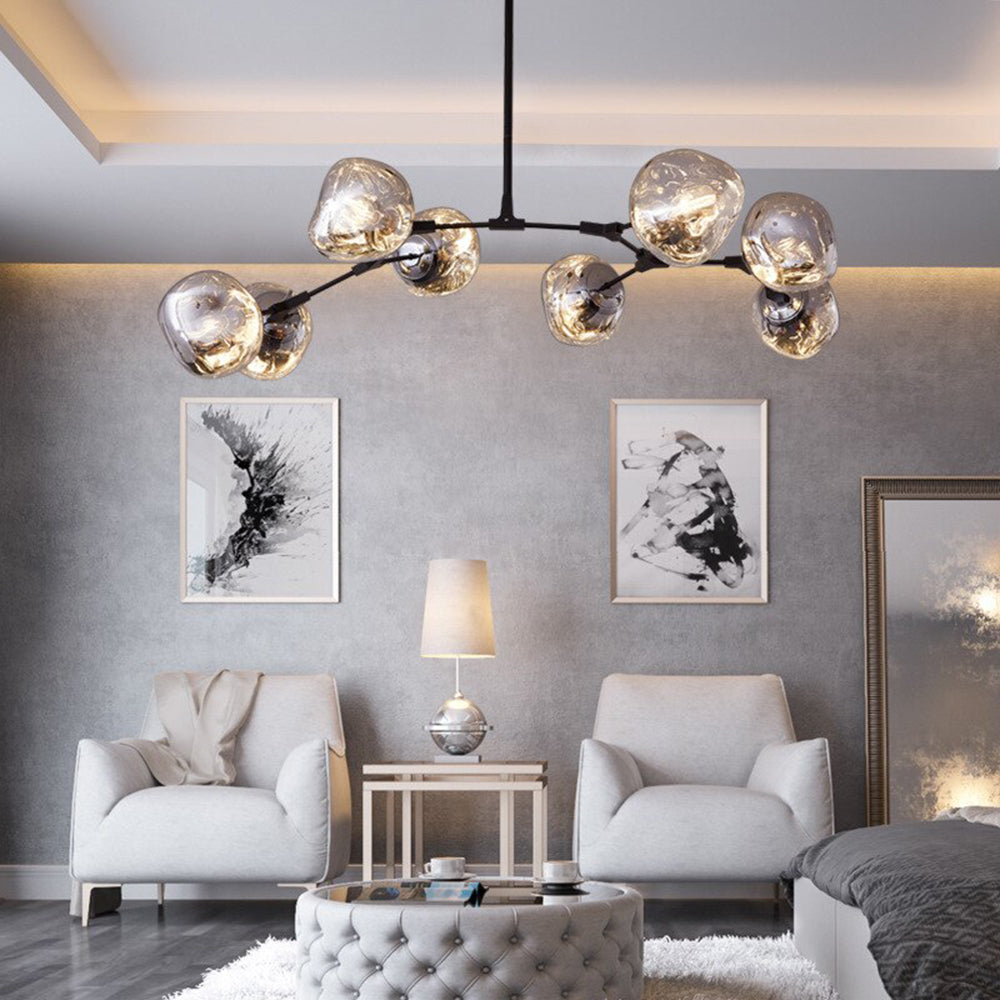Arisha Modern Globe Lava 3 Pendant Light Fixture
