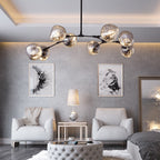 Arisha Modern Globe Lava 3 Pendant Light Fixture