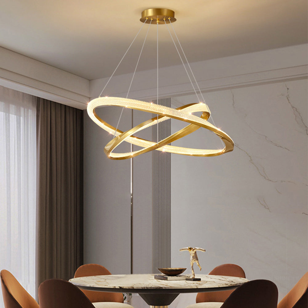 Arisha Minimalist Ring Spiral Shape  Pendant Light,Gold