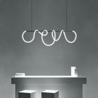 Arisha Curved & Linear Semi Flush Mount Ceiling Light, Gold