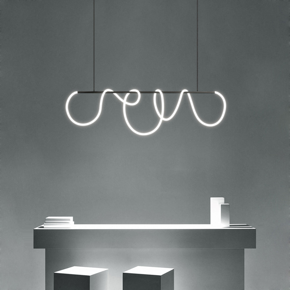 Arisha Curved & Linear Semi Flush Mount Ceiling Light, Gold