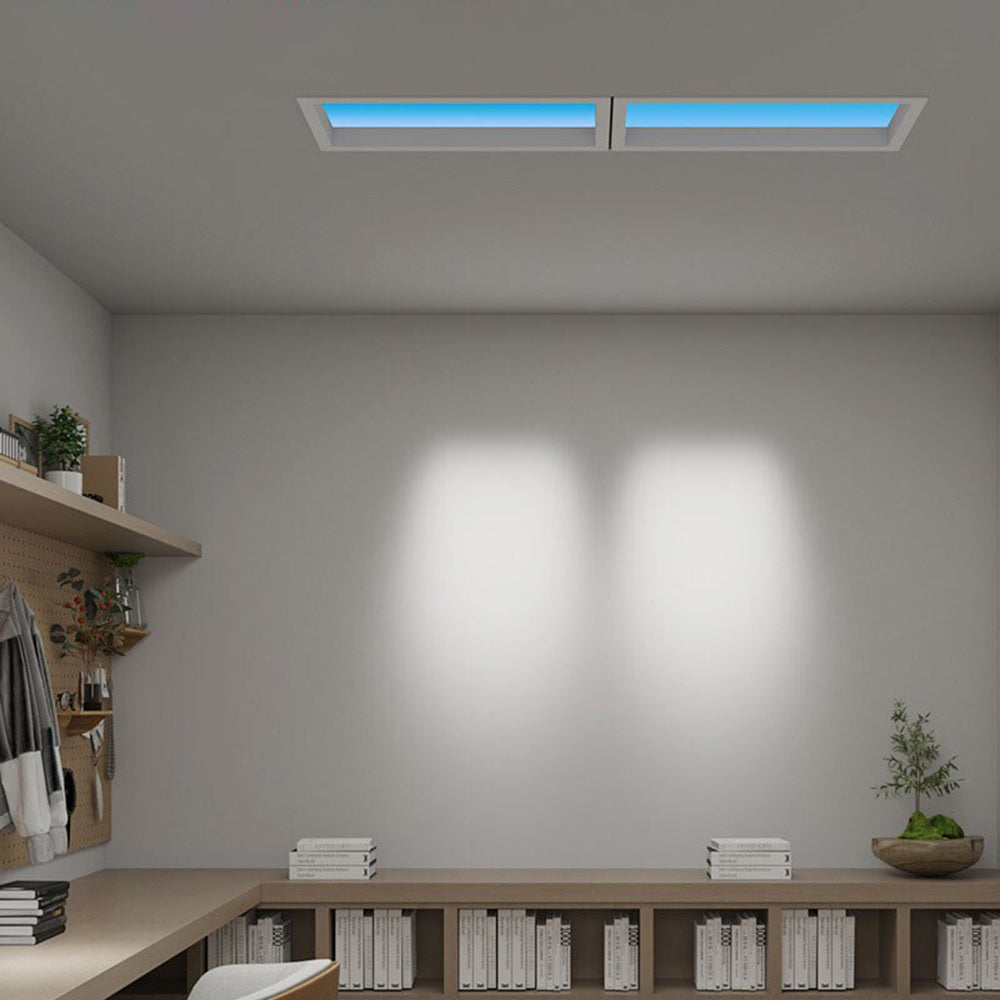 Arisha Modern Remote Control Flush Mount Ceiling Light, Black