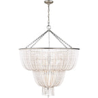 Silva Vintage LED Pendant Light White/Clear Dining/Living Room Metal&Crystal