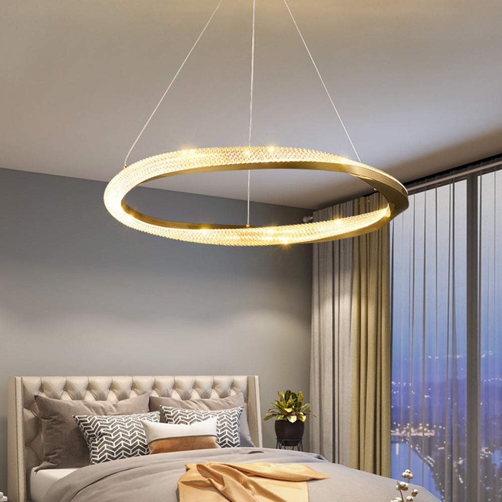 Arisha Minimalist Ring Spiral Shape  Pendant Light,Gold